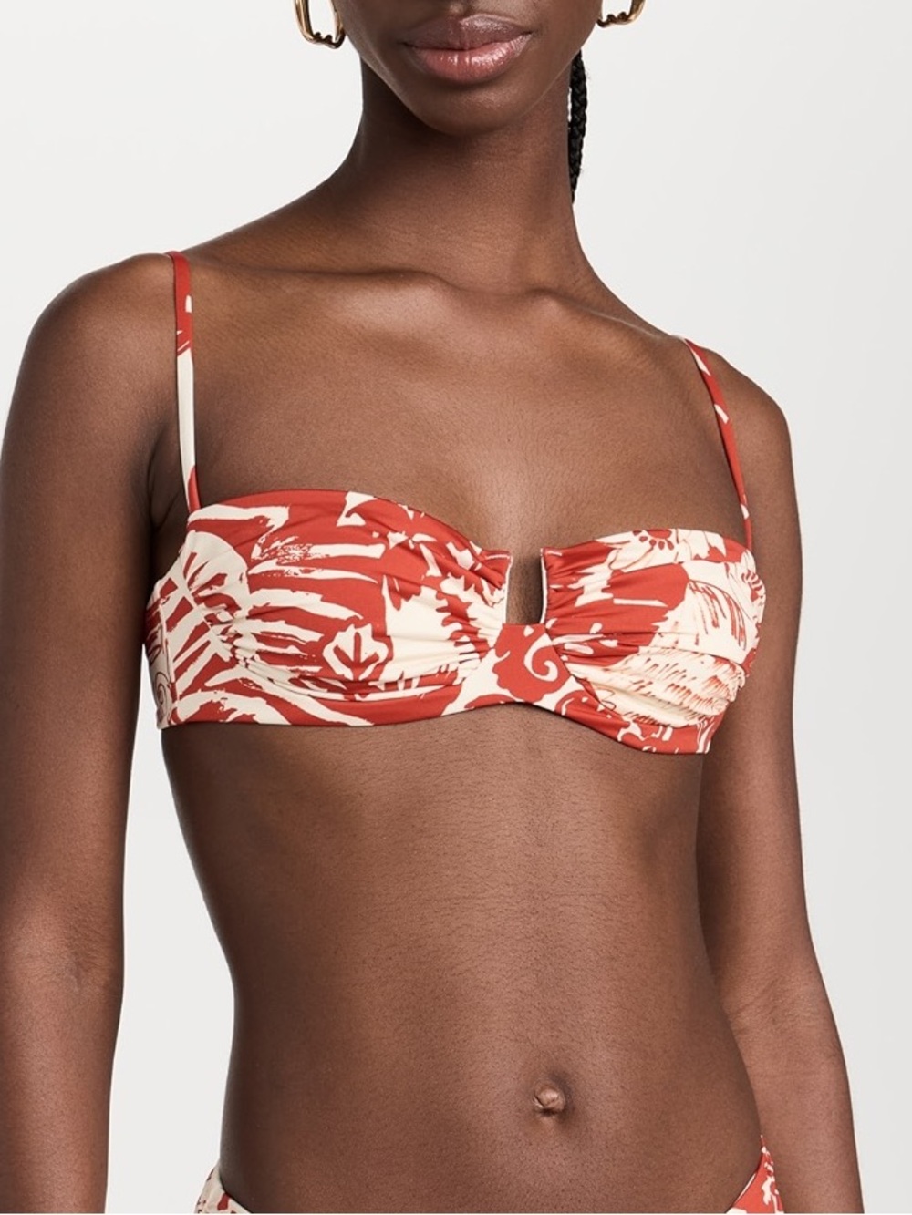 ONIA Alessia Floral Bikini Top, NEW